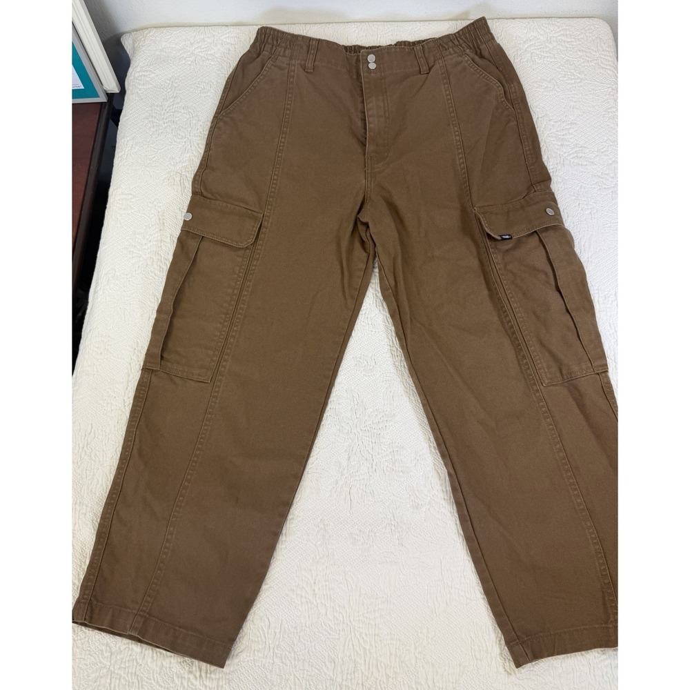 Vans Pants Womens Size XL Canvas Sidewalk Pant Cargo Loose Baggy Twill-Skater - Picture 1 of 9